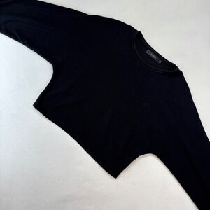 Zesica Black Dolman Sleeve Sweater Round‎ Neck Knit Pullover Womens Sz S